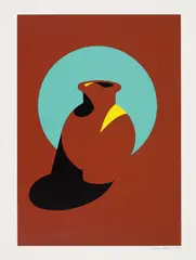 Brown Pot by Patrick Caulfield, 1994, Screenprint in colours, on wove paper, with full margins, sold Jan 2020