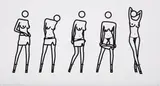 Bijou Gets Undressed. 6 by Julian Opie, 2004, Screenprint, on Fedrigoni Sirio paper, with full margins, sold Jan 2020