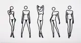 Bijou Gets Undressed. 7 by Julian Opie, 2004, Screenprint, on Fedrigoni Sirio paper, with full margins, sold Jan 2020