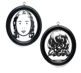 Luc and Ludivine Get Married (4) by Julian Opie, 2007, The pair of laser-cut Somerset Velvet black paper silhouettes, dry-mounted onto Clairefontaine Mayo paper (as issued), t, sold Jan 2020
