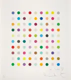 Untitled Spot Print by Damien Hirst, 2007, Screenprint in colours with ultraviolet glaze, on wove paper, with full margins, sold Jan 2020