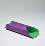 Dan Flavin, Guggenheim Tondo, 1992, Double-sided mezzotint in purple and green (one on each side), on handmade paper, the full sheet rolled and fastened with a single stitch (as issued)