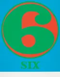 Robert Indiana, Six, from Numbers, 1968, Screenprint in colours, on Schöllers Parole paper, the full sheet, with accompanying paper folder with screenprinted poem