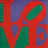 Robert Indiana, Chosen Love (Philadelphia), 1995, Skein dyed, hand carved and hand tufted archival New Zealand woolen rug, with natural latex backing