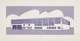 Roy Lichtenstein, Real Estate, 1969, Lithograph in blue, on Arches paper, with full margins