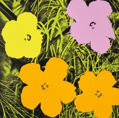 Flowers by Andy Warhol, 1970, Screenprint in colours, on wove paper, the full sheet, sold Jan 2020