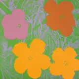 Flowers by Andy Warhol, 1970, Screenprint in colours, on wove paper, the full sheet, sold Jan 2020
