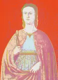 Saint Apollonia by Andy Warhol, 1984, Screenprint in colours, on Essex Offset Kid Finish paper, the full sheet, sold Jan 2020