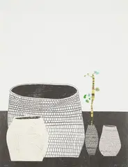Untitled by Jonas Wood, 2009, Lithograph with screenprint in colours, on Coventry vellum paper, the full sheet, sold Jan 2020