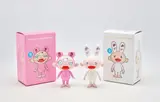 Takashi Murakami, Kaikai-chan (BLUE eyes); and Kiki-chan (BLUE eyes), from Kaikai & Kiki, 2018, The pair of soft vinyl multiples with hand-printing in colours, each contained in the original printed cardboard boxes
