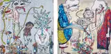 Assignation of a Spirit!; and 4 Arhats, One with Four Eyes by Takashi Murakami, 2013/14, Two offset lithographs in colours, on smooth wove paper, the full sheets, sold Jan 2020