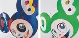 And then, and then and then and then and then / Hello; and And then, and then and then and then and then / Green Truth by Takashi Murakami, 2006, Two offset lithographs in colours, on smooth wove paper, the full sheets, sold Jan 2020