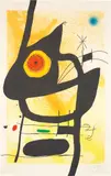 Joan Miró, La Femme des sables (The Woman of the Sands), 1969, Etching and aquatint with carborundum in colours, on Arches paper, the full sheet