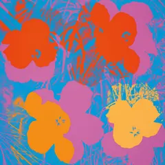 Flowers by Andy Warhol, 1970, Screenprint in colours, on wove paper, the full sheet, sold Sep 2020