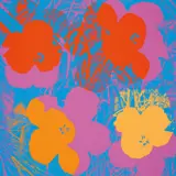 Flowers by Andy Warhol, 1970, Screenprint in colours, on wove paper, the full sheet, sold Sep 2020