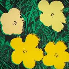 Flowers by Andy Warhol, 1970, Screenprint in colours, on wove paper, the full sheet, sold Sep 2020