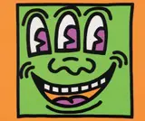 Keith Haring, Icons: one plate, 1990, Screenprint in colours with embossing, on Arches Cover paper, the full sheet
