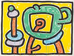 Flowers 3 by Keith Haring, 1990, Screenprint in colours, on Coventry Rag paper, the full sheet, sold Sep 2020