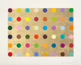 Gold Thioglucose by Damien Hirst, 2008, Screenprint in colours with gold leaf, on Somerset paper, with full margins, sold Sep 2020