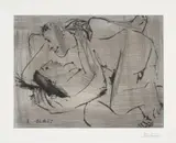 Pablo Picasso, Étreinte VI (Embrace VI), 1963, Etching and aquatint, on BFK Rives paper, with full margins