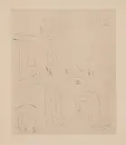 Pablo Picasso, Le Bain, plate 12 from La Suite des Saltimbanques (The Bath, from The Acrobats Suite), 1905, Drypoint, on Van Gelder Zonen paper, with full margins