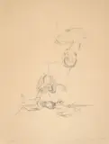 Mère de l'artiste lisant III (The Artist's Mother Reading III) by Alberto Giacometti, 1964, Lithograph, on BFK Rives paper, with full margins, sold Sep 2020