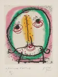 Joan Miró, Suite - La Bague d'aurore (The Ring of Dawn): one plate, 1957, Etching and aquatint in colours, on BFK Rives paper, with full margins