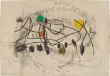 Joan Miró, Gravures pour une exposition (Engravings for an exhibition): plate 2, 1973, Etching and aquatint in colours, on Arches paper, the full sheet