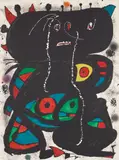 Hommage aux Prix Nobel (Tribute to the Nobel Prizes) by Joan Miró, 1976, Lithograph in colours, on Arches paper, the full sheet, sold Sep 2020