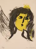 L'Ange (The Angel), from Verve Vol. III, No's 33-34 by Marc Chagall, 1956, Lithograph in colours, on Arches paper, the full sheet, sold Sep 2020