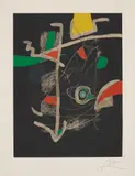 Joan Miró, Untitled, plate VI from Llibre dels sis Sentis (Book of the Six Senses), 1981, Etching and aquatint in colours, on Guarro paper watermarked Sala Gaspar , with full margins