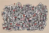 Jean Dubuffet, Site populeux (A Crowded Place), 1976, Screenprint in colours, on Arches paper, with full margins