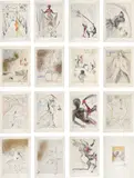 La Vénus aux Fourrures (Venus in Furs) by Salvador Dalí, 1969, Sixteen drypoints with hand-colouring in watercolour and gold paint, on japan paper, with full margins, the sheets loose, sold Sep 2020