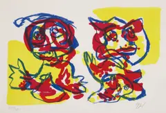 Untitled by Karel Appel, circa 1965, Lithograph in colours, on BFK Rives paper, with full margins, sold Sep 2020