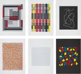 Anni Albers, Connections, 1925/1983, The complete set of nine screenprints in colours, on Cartiere Miliani of Fabriano Umbria Italia and Fabriano Cotton papers, with full margins, with an introduction From the Line to the Texture by the publisher, the sheets loose (as issued) all contained in the original paper-covered cardboard portfolio with printed title