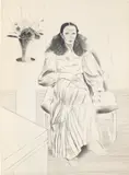 David Hockney, Brooke Hopper, from Friends, 1976, Lithograph, on Arches Cover buff paper, the full sheet