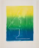 Jasper Johns, Figure 4, from Color Numerals Series, 1969, Lithograph in colours, on Arjomari paper, with full margins