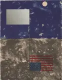 Mirrored Flag, from Cold Light Series by James Rosenquist, 1971, Lithograph in colours with Mylar foil, on Arches paper, the full sheet, sold Sep 2020