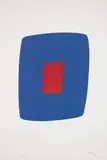 Dark Blue with Red, from Suite of Twenty-Seven Color Lithographs by Ellsworth Kelly, 1964-65, Lithograph in blue and red, on BFK Rives paper, with full margins, sold Sep 2020