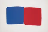 Dark Blue and Red, from Suite of Twenty-Seven Color Lithographs by Ellsworth Kelly, 1964-65, Lithograph in blue and red, on BFK Rives paper, with full margins, sold Sep 2020