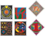 Robert Indiana, The American Dream, 1997, The complete set of 30 screenprints in colours, including 6 loose and 24 bound prints (as issued), on wove paper, with full margins, with title page, text, poems by Robert Creeley, and photographic illustrations, all contained in the original black leather binding with the artist's name in red on the front and spine