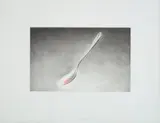Ed Ruscha, Spooning, 1973, Lithograph with hand-colouring in Revlon Blush of Mauve lipstick by Samantha Eggar, on Arches paper, with full margins