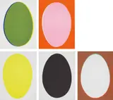 John Armleder, Lanterne Chinoise (Chinese Lantern), 2008, The complete set of five lithographs in colours, on Arches paper, the full sheets and with margins, with colophon, the sheets loose (as issued) all contained in the original white fabric-covered portfolio with embossed artist's name and title