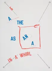 In a Whirl by Lawrence Weiner, 2008, Lithograph in colours, on Arches paper, with full margins, sold Sep 2020