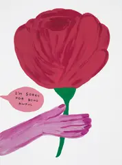 I'm Sorry For Being Awful by David Shrigley, 2018, Screenprint in colours, on Somerset paper, the full sheet, sold Sep 2020