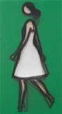 Amelia by Julian Opie, 2018, Lenticular acrylic panel comprised of four inkjet prints in colours, printed directly onto 20 lpi lenticular animating l, sold Sep 2020