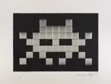 Invader, Invasion (Silver), 2009, Screenprint with embossing and foil stamp, on wove paper, with full margins