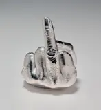 Ai Weiwei, Artist's Hand, 2017, Cast urethane resin multiple with electroplated rhodium, contained in the original cardboard presentation box