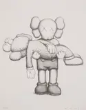 Kaws, COMPANIONSHIP IN THE AGE OF LONELINESS, 2019, Screenprint, on Arches Aquarelle paper, with full margins, with accompanying limited edition exhibition catalogue and original grey Wibalin Buckram-bound presentation box