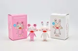 Takashi Murakami, Kaikai-chan (BLUE eyes); and Kiki-chan (BLUE eyes), from Kaikai & Kiki, 2018, The pair of soft vinyl multiples with hand-printing in colours, each contained in the original printed cardboard boxes